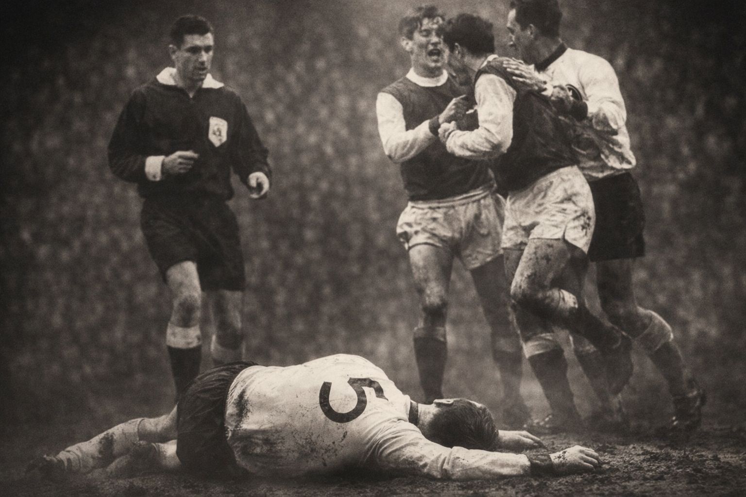 AI reinterpretation of a press photograph. Original rights not owned.