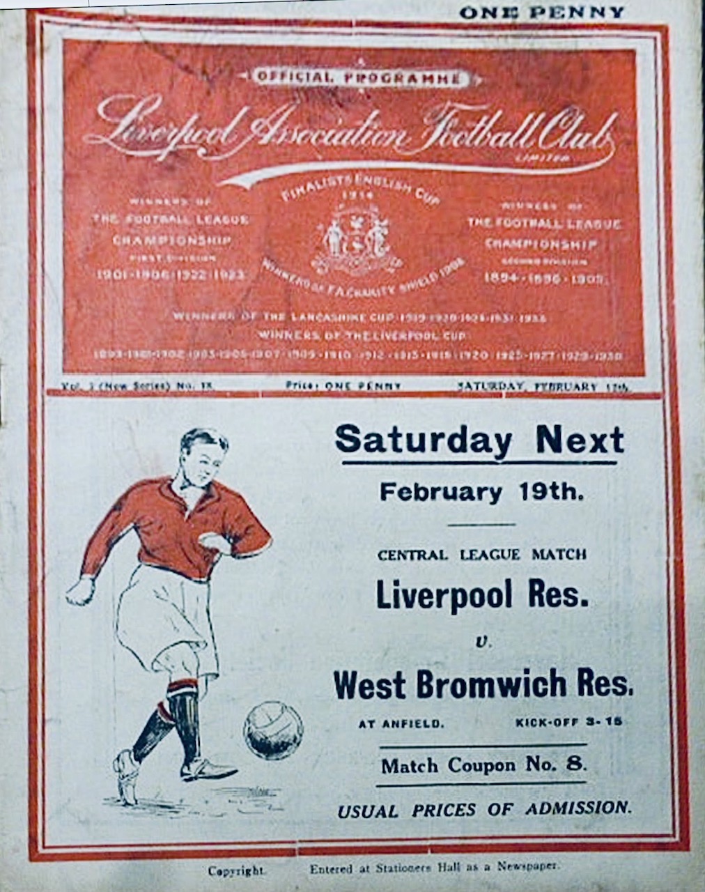 Match programme