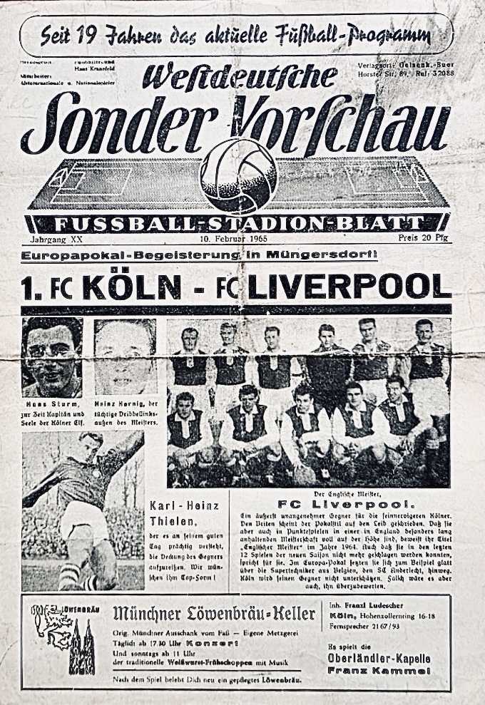 Match programme (Sonder Vorfchau)